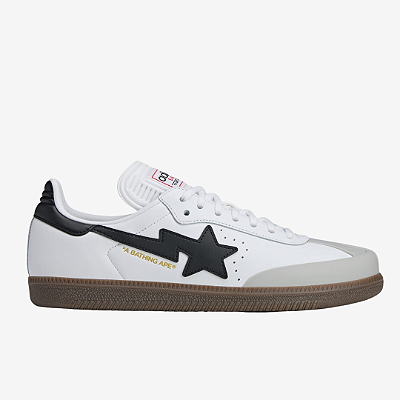 Tênis BAPE x adidas Samba White Black Gum