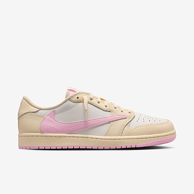 Tênis Travis Scott x Air Jordan 1 Low Shy Pink