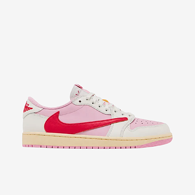 Tênis Travis Scott x Air Jordan 1 Low Tropical Pink