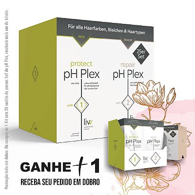 Reconstrução Capilar pH Plex –  Caixa com 25 sachês passos 1 e 2