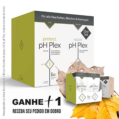 Reconstrução Capilar pH Plex –  Caixa com 25 sachês passos 1 e 2