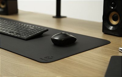 Mousepad Grande Preto 80x30 Deskpad Couro Antiderrapante Mesa Computador Notebook KingPad