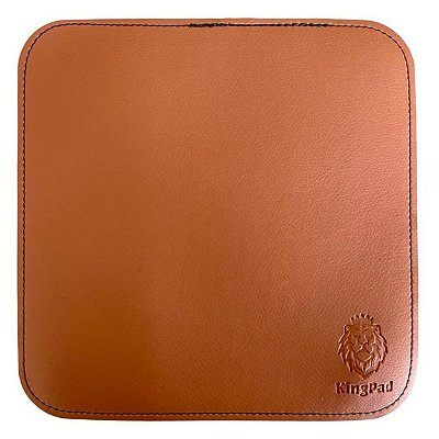 Mouse Pad em Couro Ecológico - 20x20cm - Caramelo