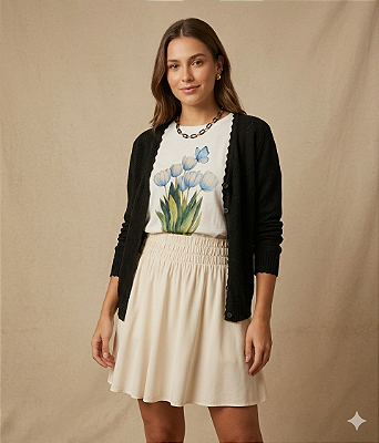 Cardigan Tricot Fall preto