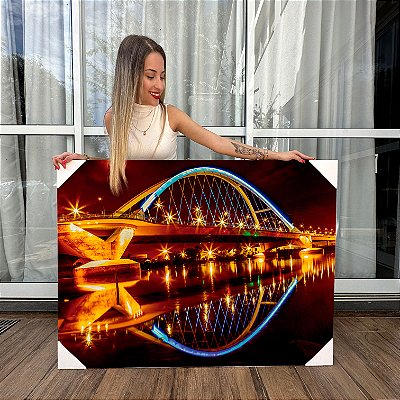 Quadro Decorativo Canvas Ponte Avenida Lowry Beira Estrada Horizontal