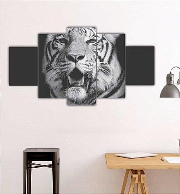 Quadros Decorativos  Tigre Branco  115x60cm