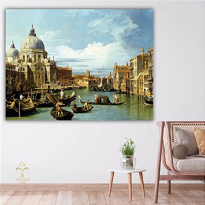 Quadro Decorativo Canvas A Entrada Para O Grande Canal Veneza Horizontal