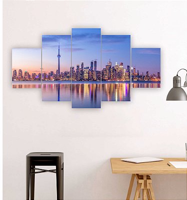 Quadros Decorativos Cidade de Toronto Canadá 115x60