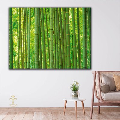 Quadro Decorativo Canvas Bosque De Bambu Horizontal