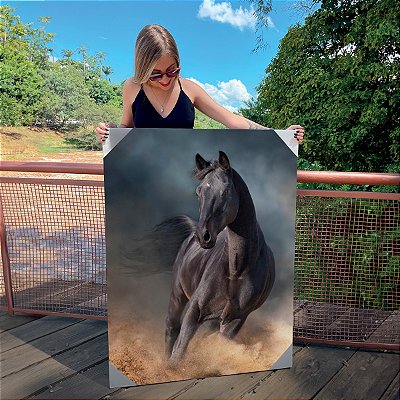 Quadro Decorativo Canvas Cavalo Cavalgando Vertical