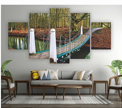 Quadro Decorativo Mosaico 5 Peças Anjo Água E Fogo 3mm