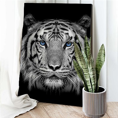 Quadro Decorativo Flutuante Animal Silvestre Tigre Deitado Colorido -  Estilo Arte Design