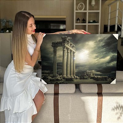 Quadro Decorativo Flutuante Templo De Apolo Grécia Horizontal