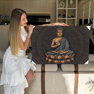 Quadro Decorativo Flutuante Buda Religião Budista Horizontal