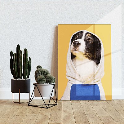 Quadro Decorativo Canvas Dog Border Collie Vertical