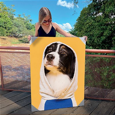 Quadro Decorativo Canvas Dog Border Collie Vertical