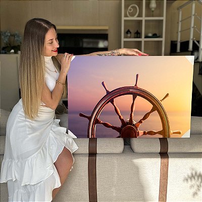 Quadro Decorativo Flutuante Paisagem de Timão Ao Por do Sol Horizontal
