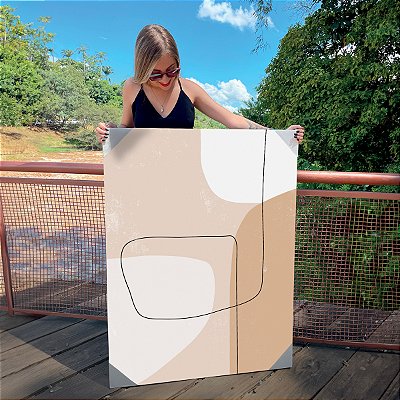 Quadro Decorativo Canvas Composição Abstrata em Cores Claras II Vertical