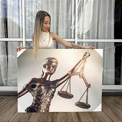 Quadro Decorativo Canvas Deusa da Justiça Horizontal