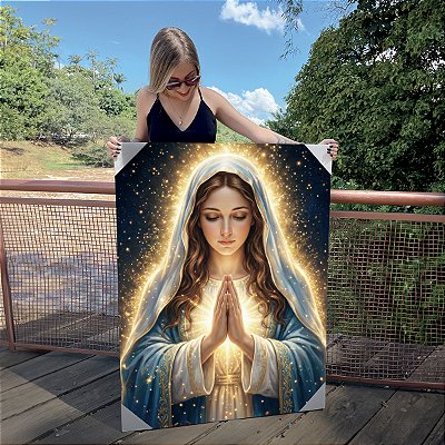 Quadro Decorativo Canvas Virgem Maria Orando Vertical
