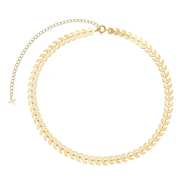 Choker Escama de Peixe Ouro