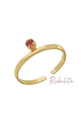 Anel Ajustável Pedra Redonda