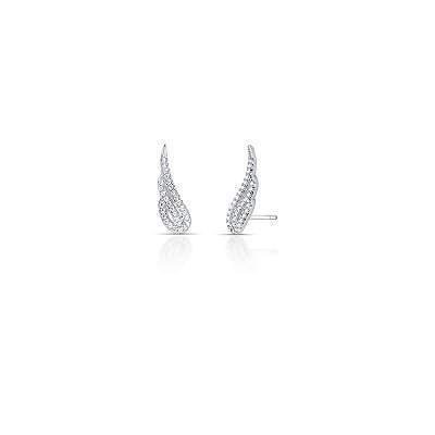 Brinco Ear Cuff de Asa com Zircônias Prata