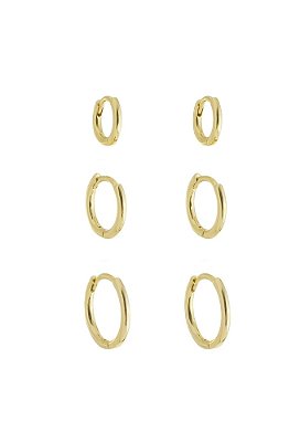 Trio de Argolas Minimalistas