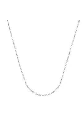 Colar Cadeado 45cm Ródio