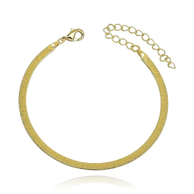 Pulseira Malha Serpente 3mm Ouro