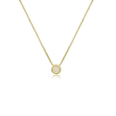 Colar Ponto de Luz Crav. Inglesa Ouro