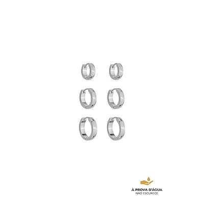 Brinco Argola Aro Quadrado Aço