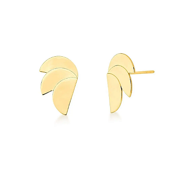 Brinco Ear Cuff Leque Liso Ouro