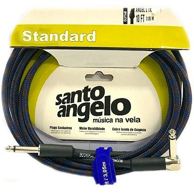 Cabo Guitarra Santo Angelo P10/P10 Textil 0,30mm Angel L TX 10FT 3,05 mt