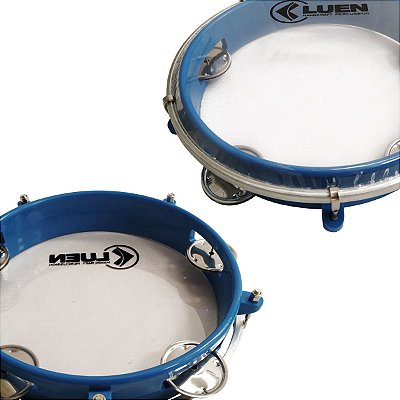 Pandeiro ABS Azul Junior Pele Cristal 8" - Luen