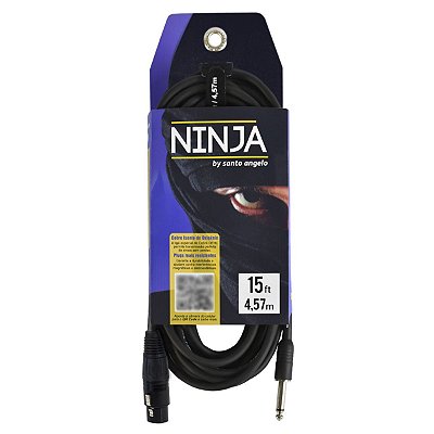 Cabo P10 x XLR Femea 0,20mm NINJAHG B 15FT 4,57 mt - Santo Angelo