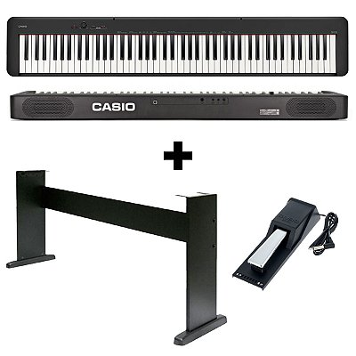 KIT Piano Digital CDP-S100 BK + Móvel + Pedal Sustain - Casio
