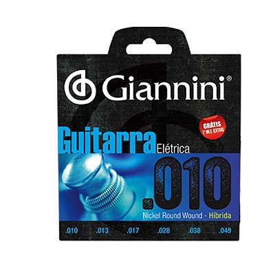 Encordoamento Guitarra 0.10 Hibrido GEEGSTH10 - Giannini