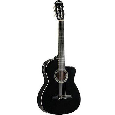 Violao nylon elétrico AC-60 BK Preto Memphis - TAGIMA