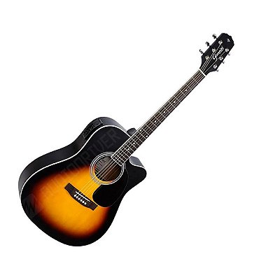 Violão Elétrico Folk Full GD-1 EQ VSB-S Vintage Sunburst Satin - Giannini