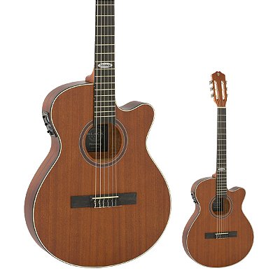 Violão Elétrico Nylon Super Flat Strinberg SL200C MGS Mahogany Satin Fosco