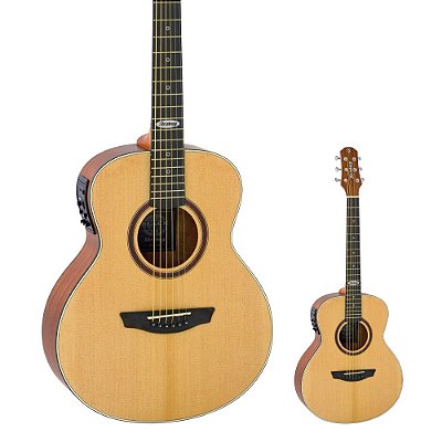 Violão Mini Elétrico Aço Artístico Strinberg SM200 NS Natural Satin Fosco