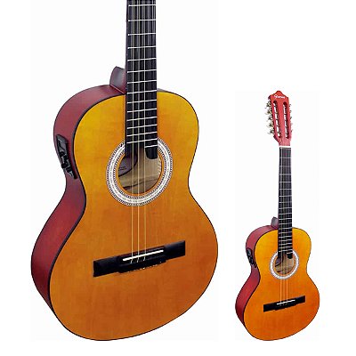 Viola Caipira Elétrica Giannini VS-14 EQ NS Natural Fosca