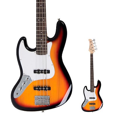 Baixo Canhoto 4 Cordas Jazz Bass Strinberg JBS40 SB LH Sunburst