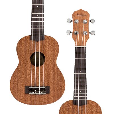 Ukulele Soprano 21" Tribes Séries Natural Sapele KAL 220 SS com Bag - Kalani