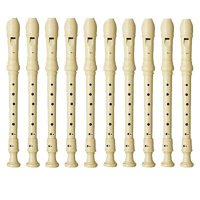 10 Flautas Soprano Barroca Yamaha YRS24B Bege