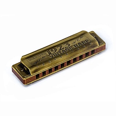 Harmonica Vintage Harp Corpo de Madeira 1020EL Mi Low - Hering