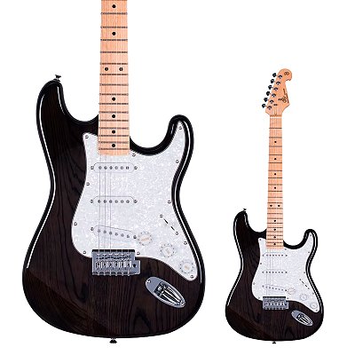 Guitarra Strato Swamp Ash SX SST ASH TBK Transparent Black