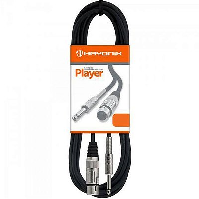 Cabo para Microfone XLR(F) / P10 10MT Player - Hayonik