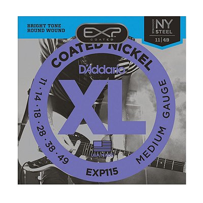 Encordoamento D'addario Guitarra 011 EXP115 Com Revestimento #Progressivo